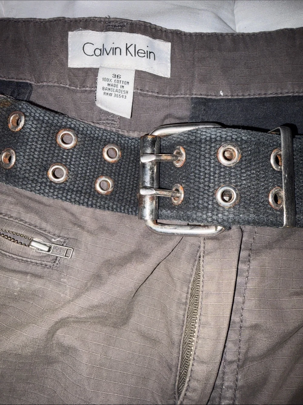 Calvin Klein Men's Cargo Shorts - White, Light Gray, Brown